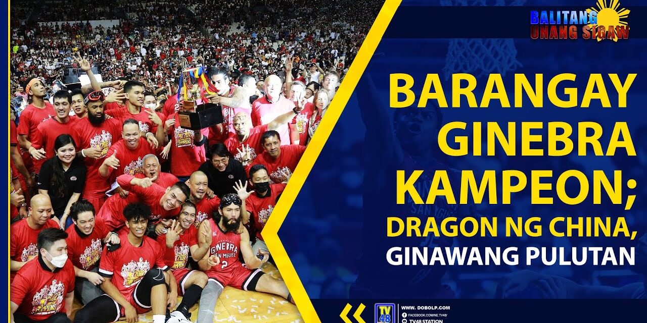 BARANGAY GINEBRA KAMPEON; DRAGON NG CHINA, GINAWANG PULUTAN
