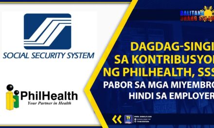 DAGDAG-SINGIL SA KONTRIBUSYON NG PHILHEALTH, SSS, PABOR SA MGA MIYEMBRO, HINDI SA EMPLOYERS