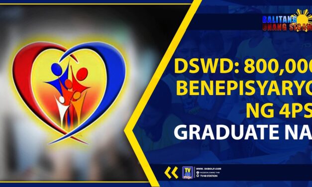 DSWD: 800,000 BENEPISYARYO NG 4Ps, GRADUATE NA!