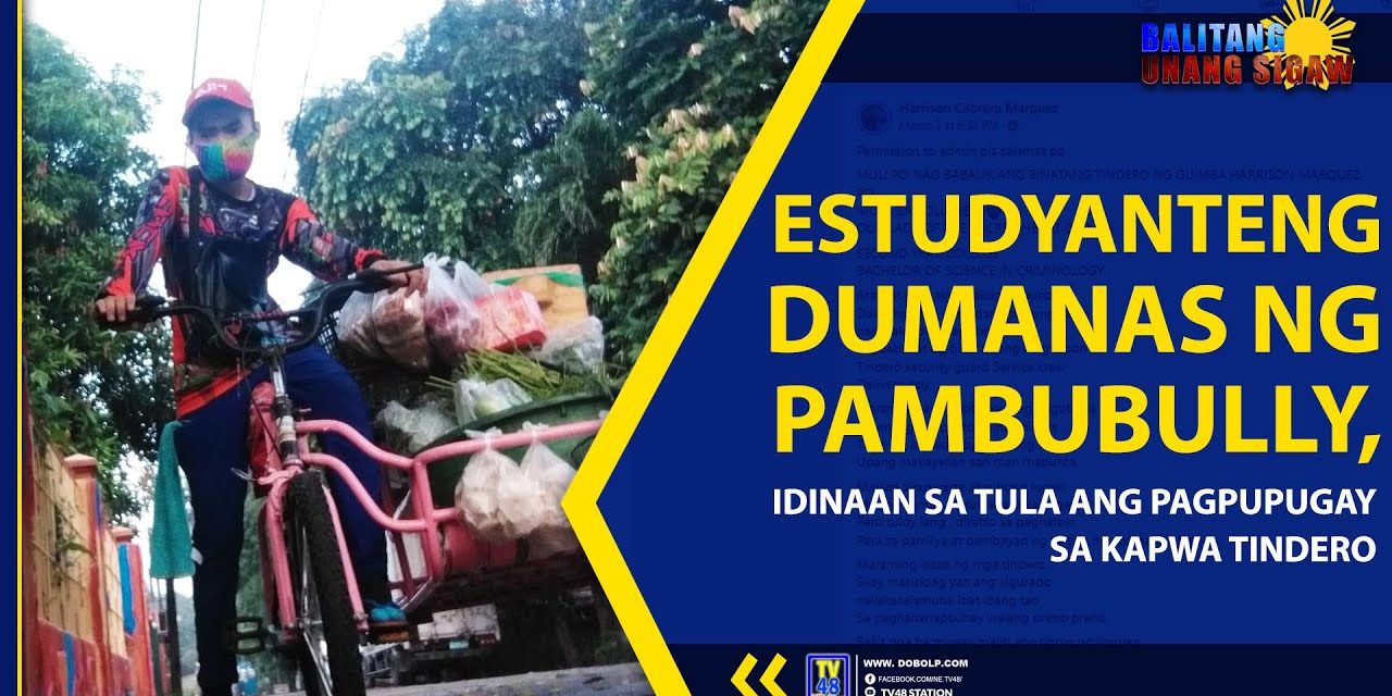 ESTUDYANTENG DUMANAS NG PAMBUBULLY, IDINAAN SA TULA ANG PAGPUPUGAY SA KAPWA TINDERO