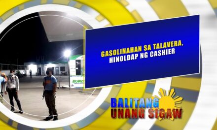 Gasolinahan sa Talavera, hinoldap ng cashier