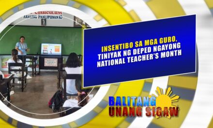 Insentibo ng mga guro, tiniyak ng DepEd ngayong National Teacher’s Month