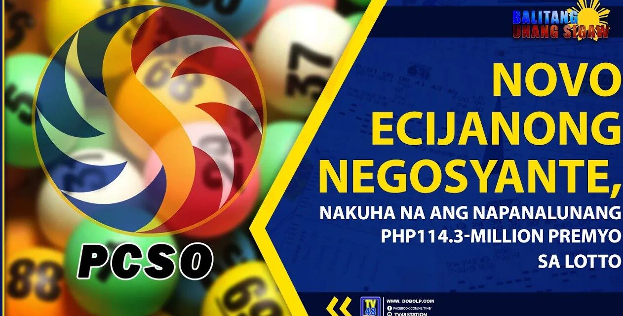 NOVO ECIJANONG NEGOSYANTE, NAKUHA NA ANG NAPANALUNANG PHP114.3-MILLION PREMYO SA LOTTO