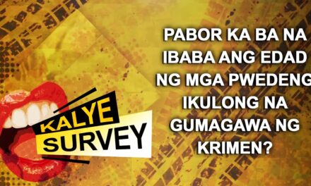 PABOR KA BA NA IBABA ANG EDAD NG MGA PWEDENG IKULONG NA GUMAGAWA NG KRIMEN?