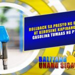 ROLLBACK SA PRESYO NG DIESEL AT KEROSENE KAPIRANGOT; GASOLINA TUMAAS NG P1.40