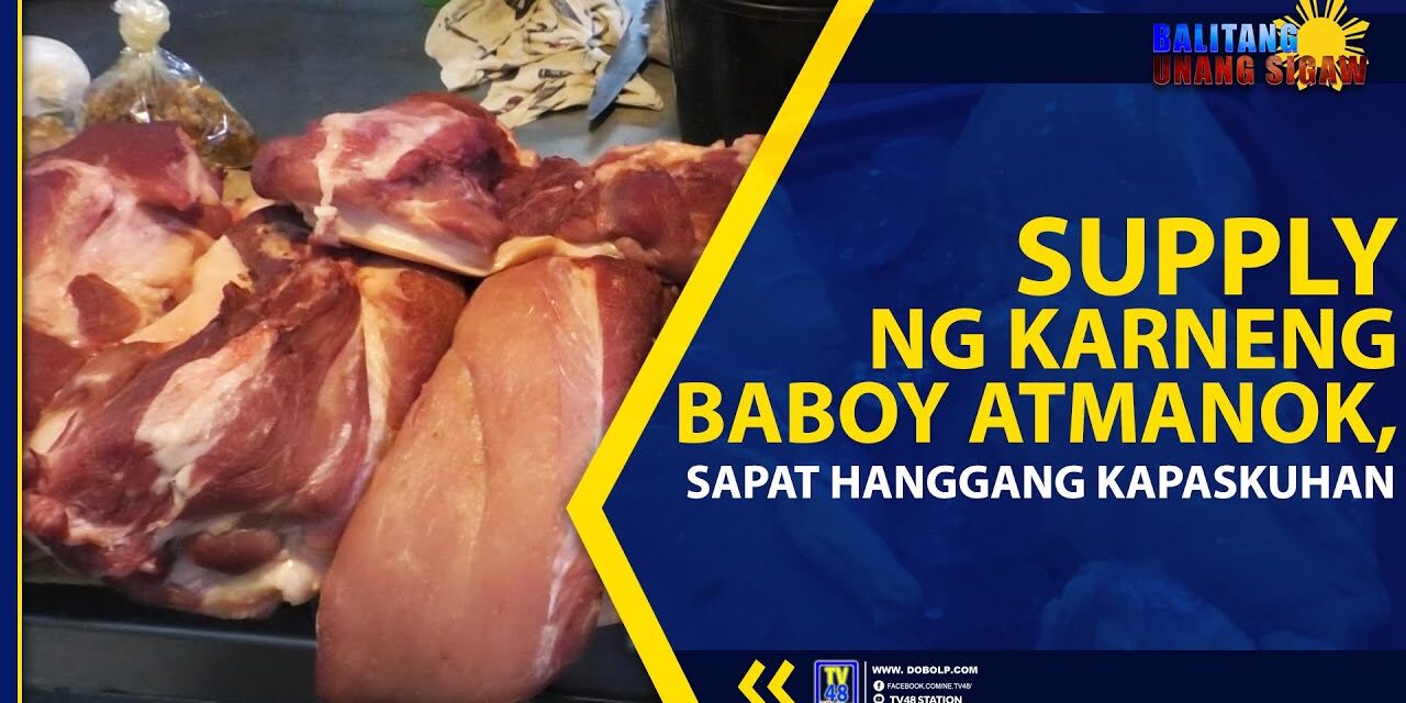 SUPPLY NG KARNENG BABOY AT MANOK, SAPAT HANGGANG KAPASKUHAN