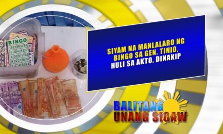 Siyam na manlalaro ng bingo sa Gen. Tinio, huli sa akto, dinakip